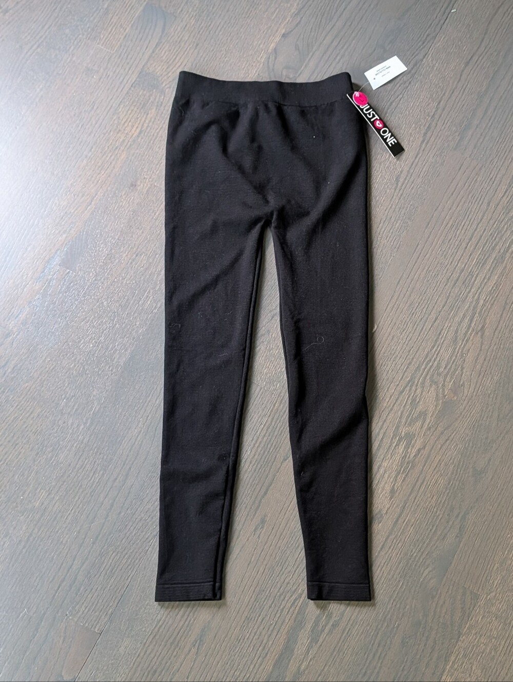 Tillys Just One Black French Terry Fleece Lined Leggings Women's Size Large